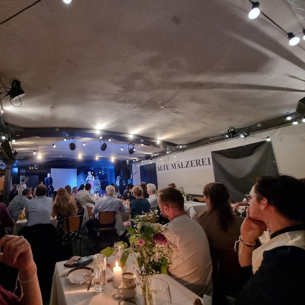 People dining inside